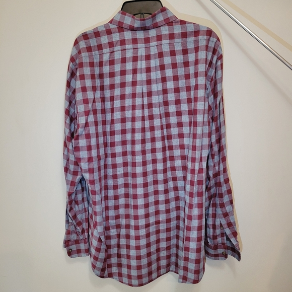 Red Vineyard Vines Plaid Whale Shirt - Picture 3 of 5